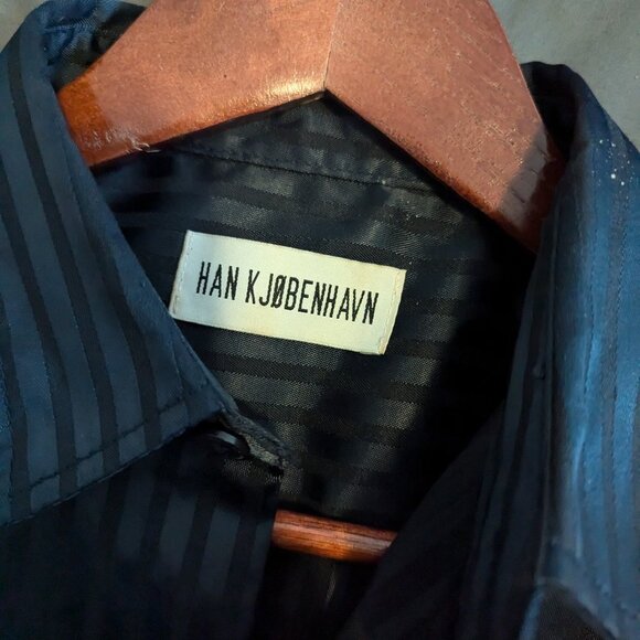 HAN KJOBENHAVN - Black striped shirt - Sz M - Picture 6 of 9